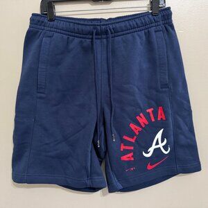 Nike MLB Atlanta Braves Baseball Authentic Team Issue Fleece Shorts Men's M NEW
